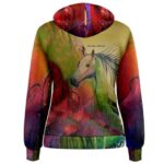 Pullover Hoodie - Yellow Horse from the Domingo Collection - Image 2