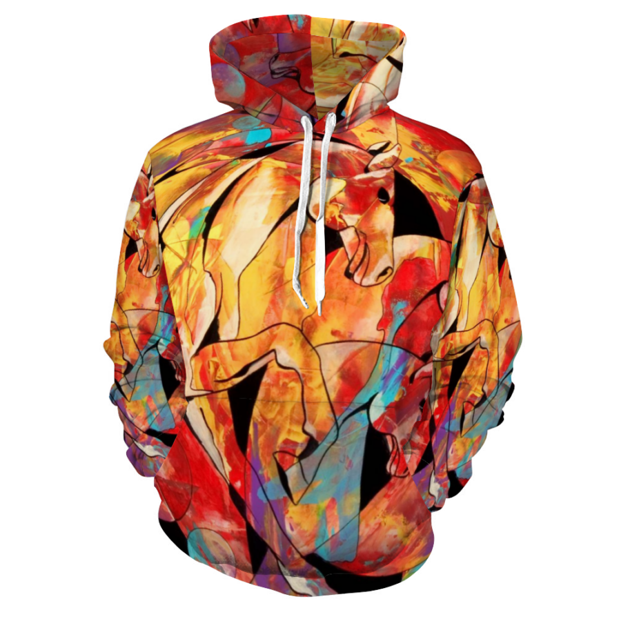 Domingo Majesty Horse Hoodie Sweatshirt with Pockets