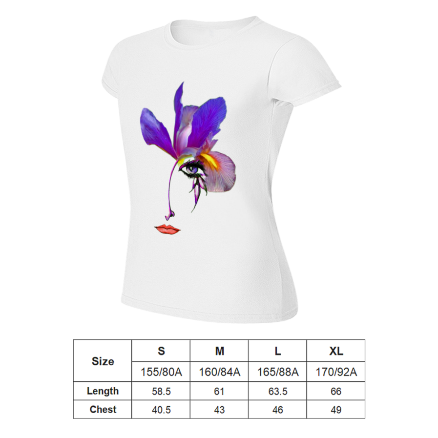 Domingo Angel Face Women’s T-shirt w text: Angels Are Watching Over Me - Image 2