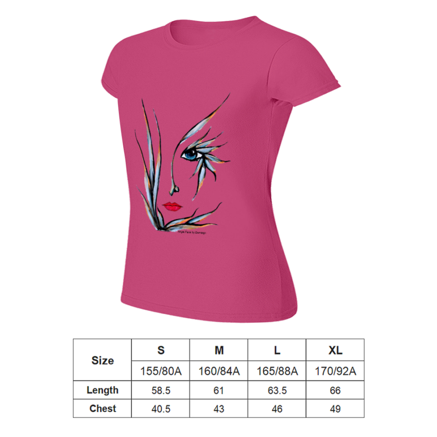Domingo Angel Face Women's T-shirt w text: Angels Are Everywhere - Image 2