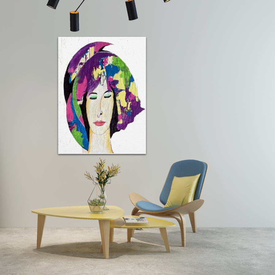 Thought by Domingo Canvas Wall Print 24 x 31 - Image 3
