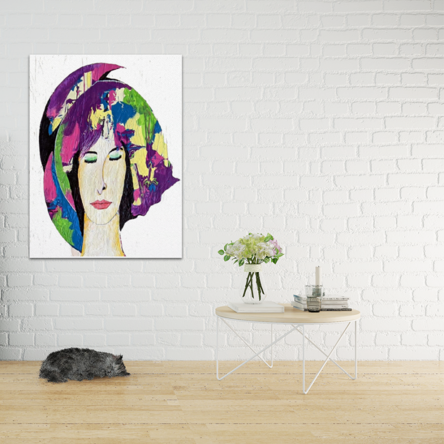 Thought by Domingo Canvas Wall Print 24 x 31 - Image 4