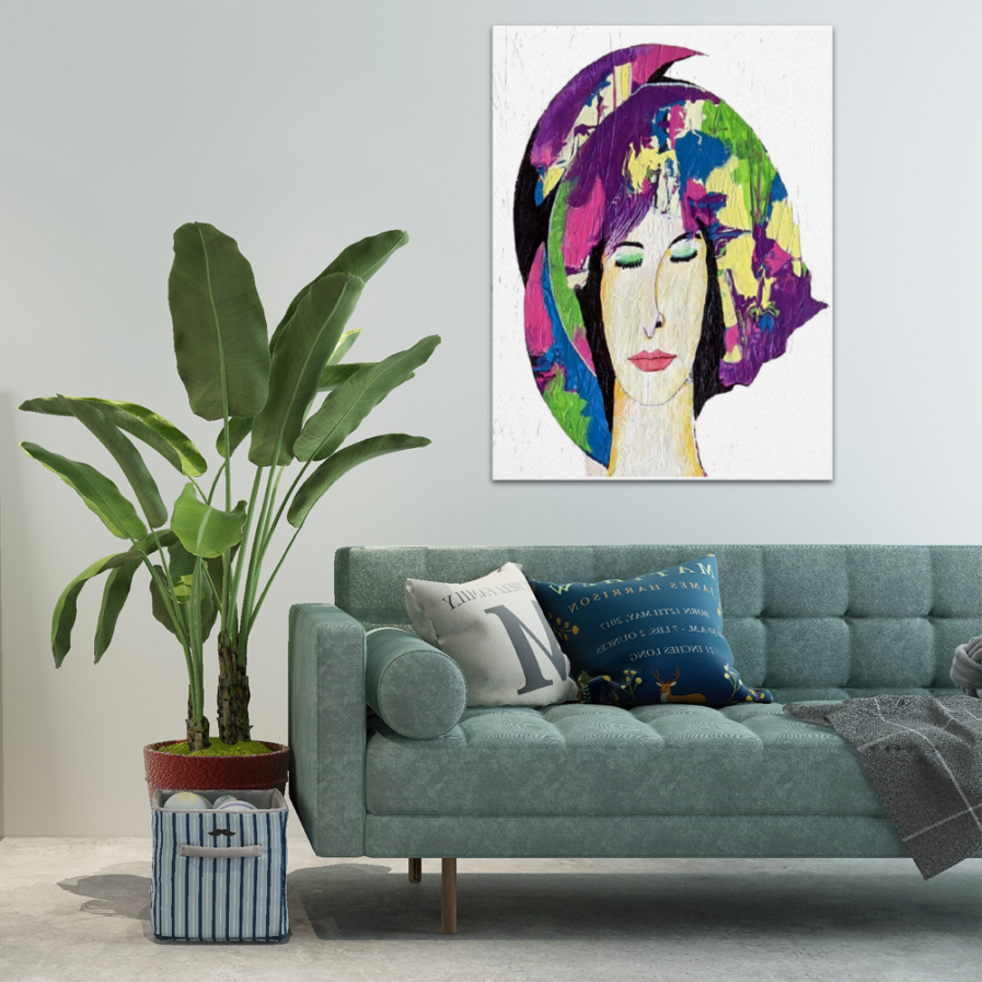 Thought by Domingo Canvas Wall Print 24 x 31 - Image 2