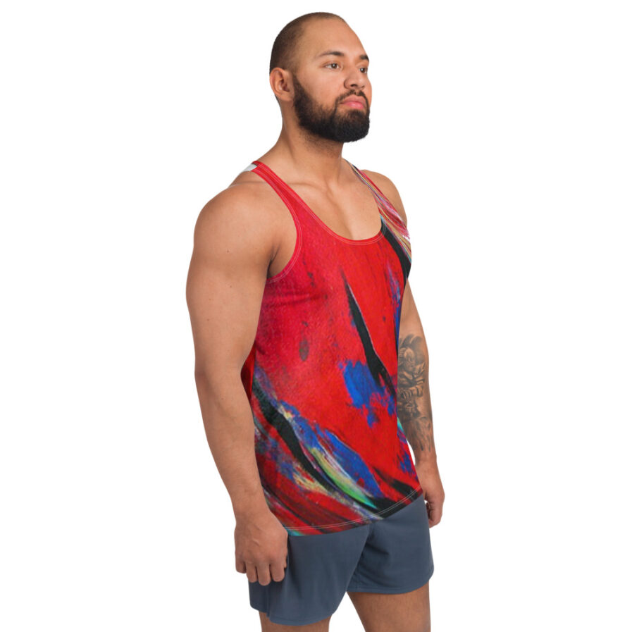 Domingo Red Horse Unisex Tank Top - Image 3