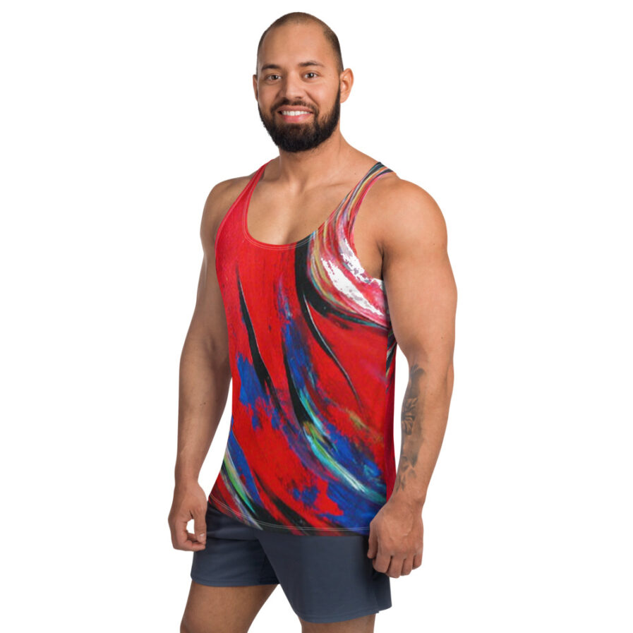 Domingo Red Horse Unisex Tank Top - Image 4