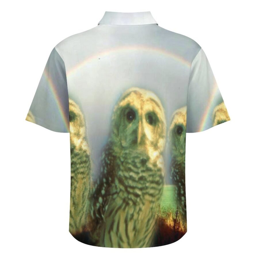 KillerKloz Men's Owl Short Sleeve Shirt with Pockets - Image 5