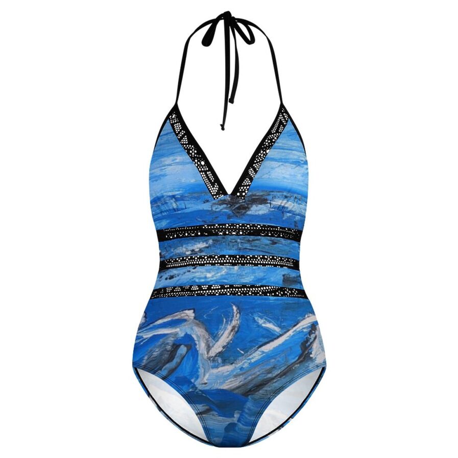 KillerKloz Women's Halter One-Piece Wave Swimsuit - Image 7
