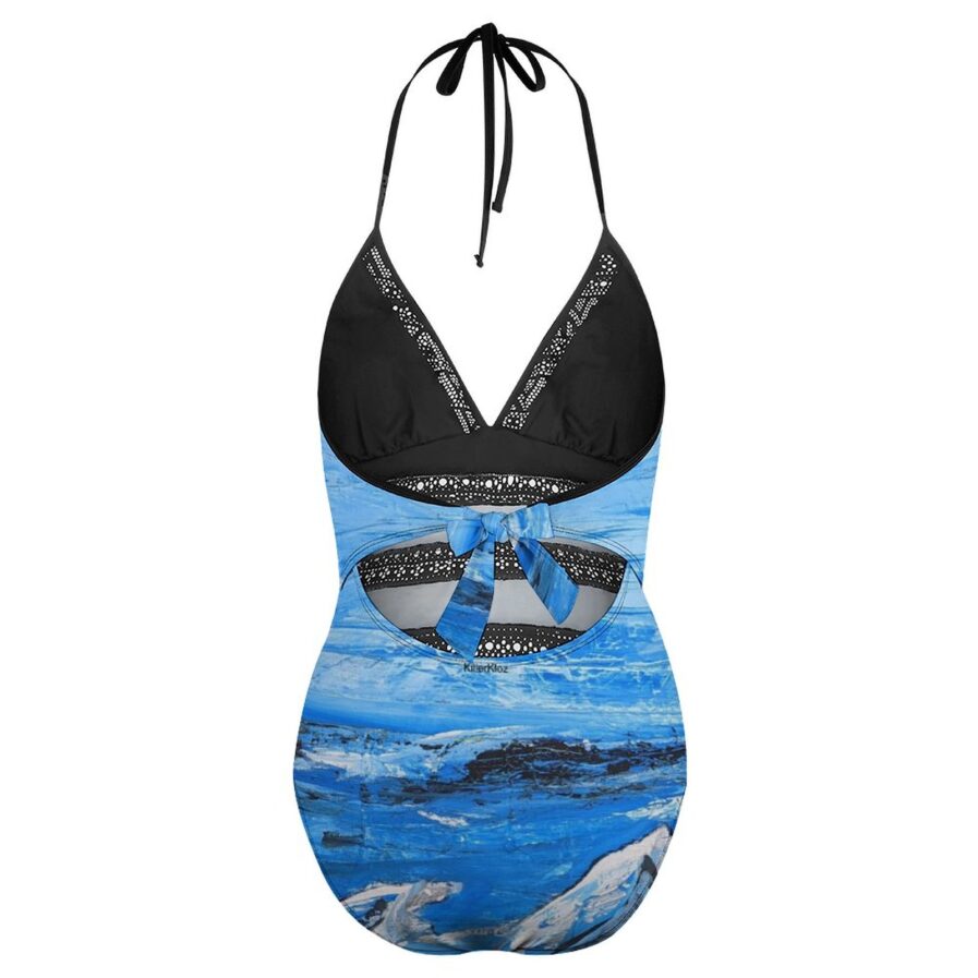 KillerKloz Women's Halter One-Piece Wave Swimsuit - Image 8