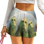 KillerKloz Owl Women's Loose High Waisted Shorts