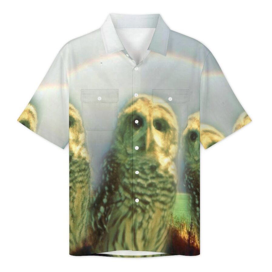 KillerKloz Men's Owl Short Sleeve Shirt with Pockets - Image 3