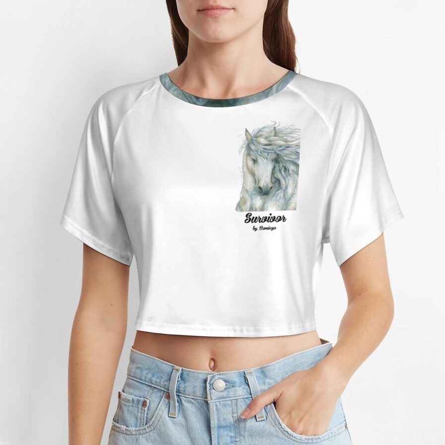 KillerKloz Survivor Short Sleeve Navel Shirt Baby Tee - Image 2