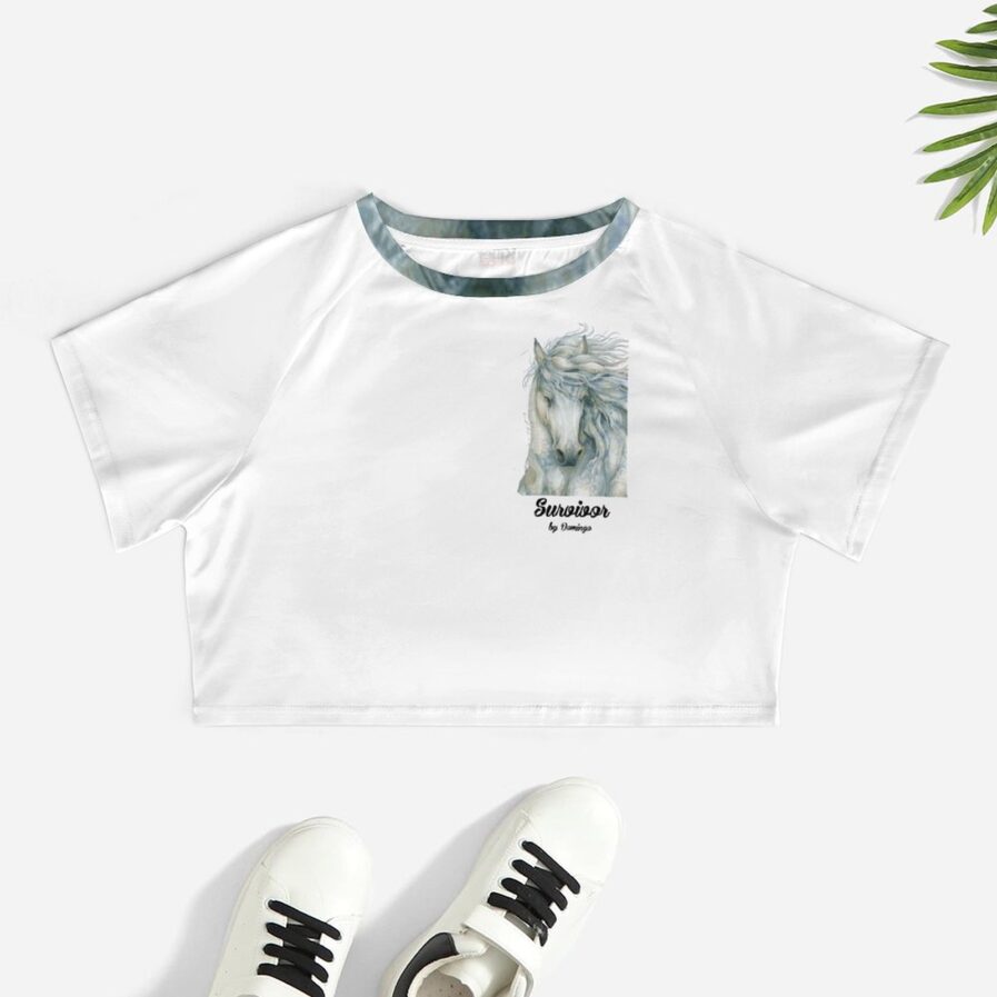 KillerKloz Survivor Short Sleeve Navel Shirt Baby Tee - Image 5